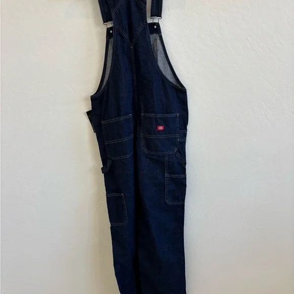 Dickies Women's Blue Denim Overalls - Picture 4 of 6